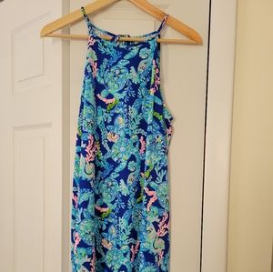 Lilly Pulitzer Margot dress in Corsica Blue Turtle Villa